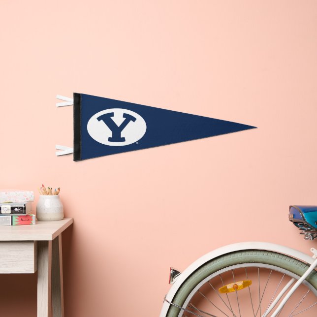 Brigham Young University Y Logo Pennant Flag (Front)