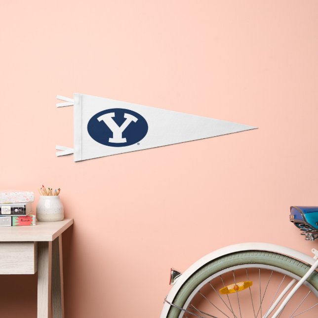 Brigham Young University Y Logo Pennant Flag (Front)