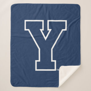 Brigham Young University   Y Logo Sherpa Blanket