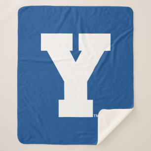 Brigham Young University Y Logo Sherpa Blanket