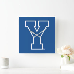 Brigham Young University Y Logo Square Wall Clock