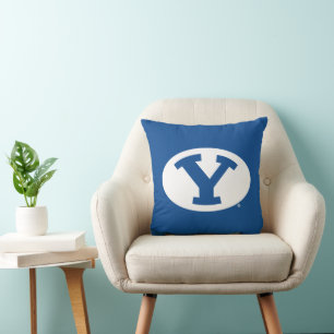 Brigham Young University Y Logo Throw Pillow