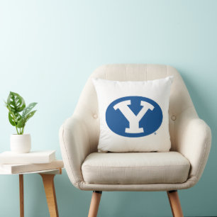 Brigham Young University Y Logo Throw Pillow
