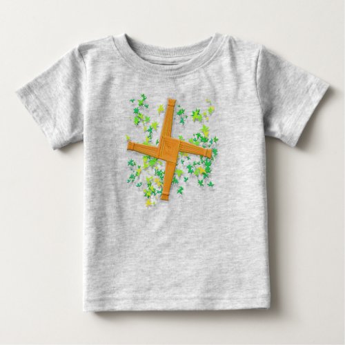 Brighid Cross with Leaves Baby T_Shirt