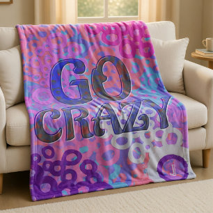 Brighly Colored Overlapping Circle Fleece Blanket