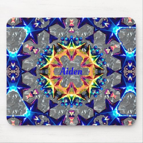  Bright 3D Pattern Personalized for AIDEN  Mouse Mouse Pad