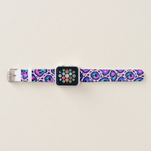 Bright abstract animal print  apple watch band