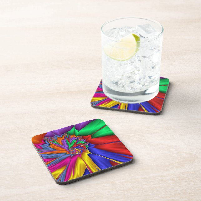 Bright abstract beverage coaster (Right Side)