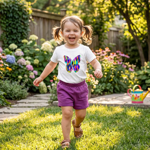 Bright abstract blend butterfly toddler t-shirt