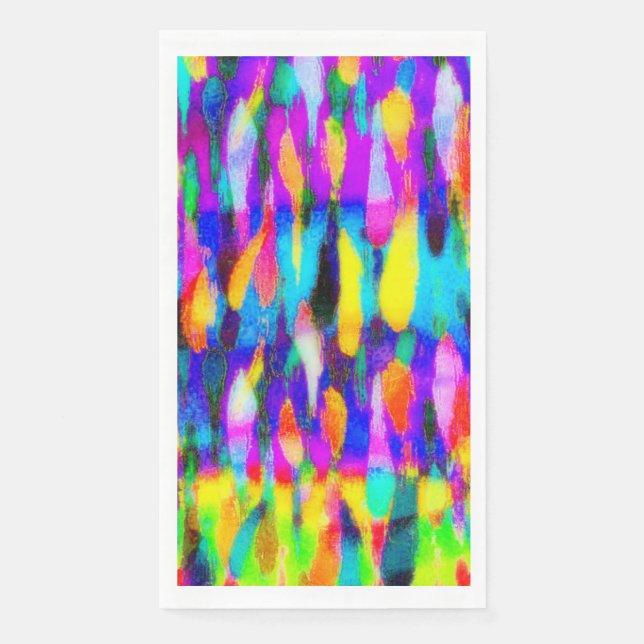 Bright abstract blend  paper guest towels (Front)