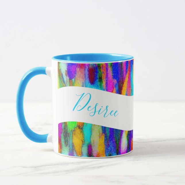 Bright abstract blend  personalized mug (Left)