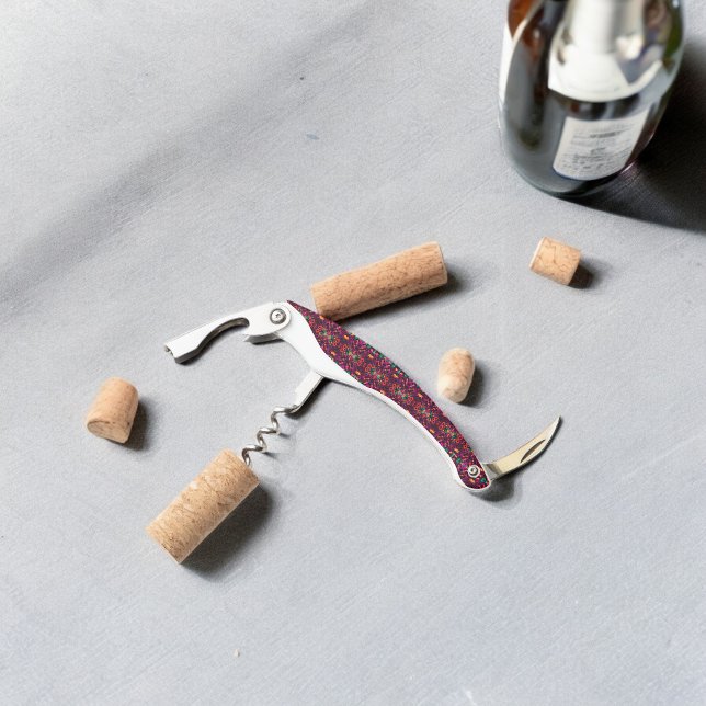 Bright Abstract Color Waiter's Corkscrew (Corkscrew Bottle Opener)