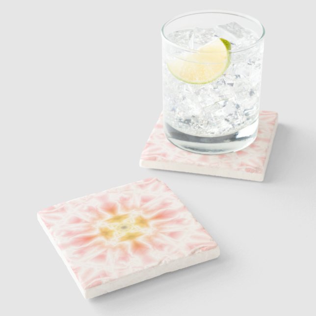 Bright Abstract design Stone Coaster (Side)