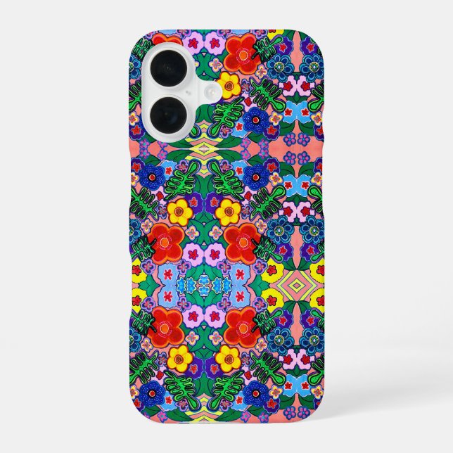 Bright Abstract Flower Art   Iphone Case (Back)