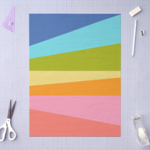 Bright Abstract Geometric Shapes Rainbow Tissue Paper
