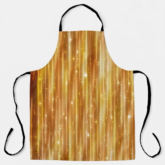 Bright abstract golden background with glitter apron (Front)