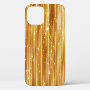 Bright abstract golden background with glitter iPhone 12 case