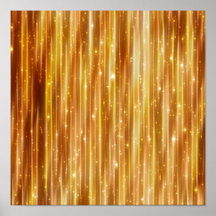 Bright abstract golden background with glitter poster