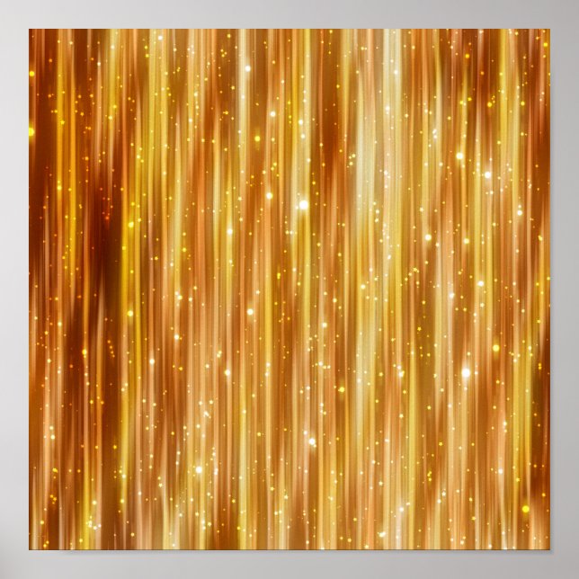 Bright abstract golden background with glitter poster (Front)