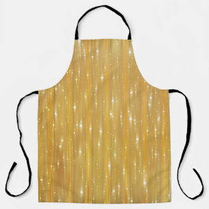 Bright abstract golden with glitter apron