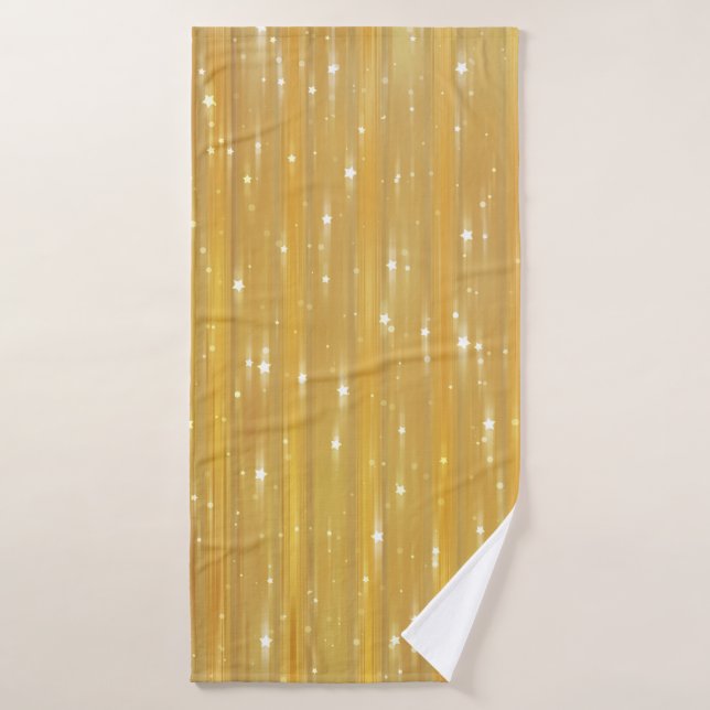 Bright abstract golden with glitter bath towel (Bath Towel)
