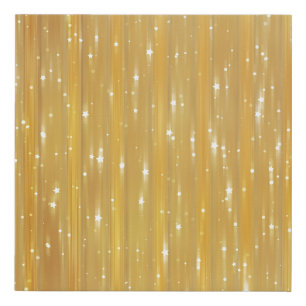 Bright abstract golden with glitter faux canvas print