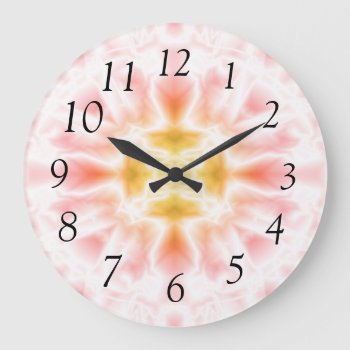 Bright Abstract  Large Clock by CBgreetingsndesigns at Zazzle