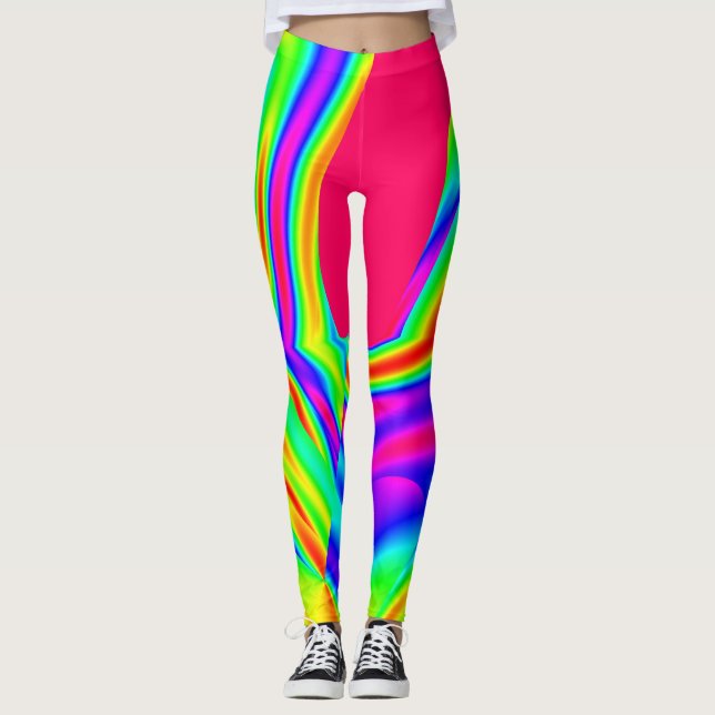 Bright Abstract Leggings (Front)