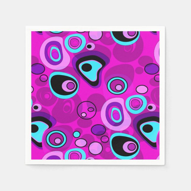 Bright, abstract , Magenta Napkins (Front)