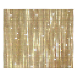 Bright abstract mosaic golden background with glos duvet cover