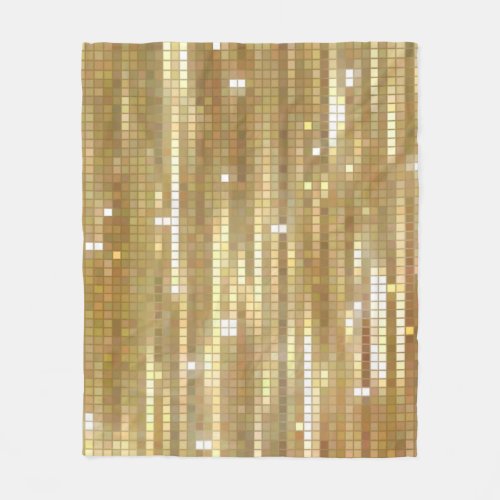 Bright abstract mosaic golden background with glos fleece blanket