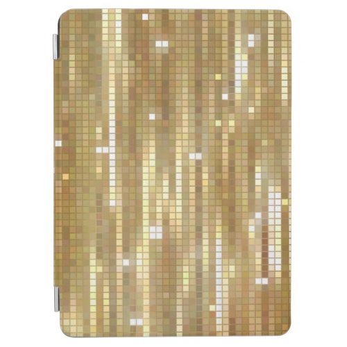 Bright abstract mosaic golden background with glos iPad air cover