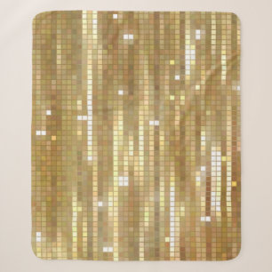 Bright abstract mosaic golden background with glos sherpa blanket