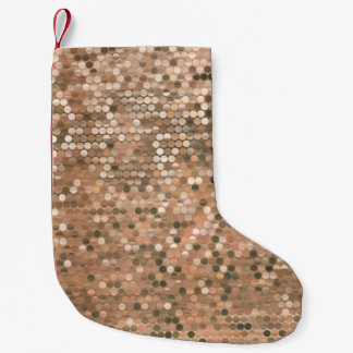 Bright abstract mosaic vintage background with glo small christmas stocking