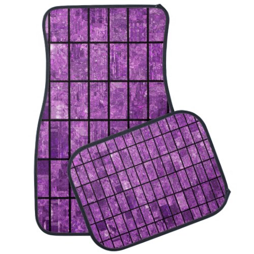 Bright abstract mosaic violet background with glos car floor mat