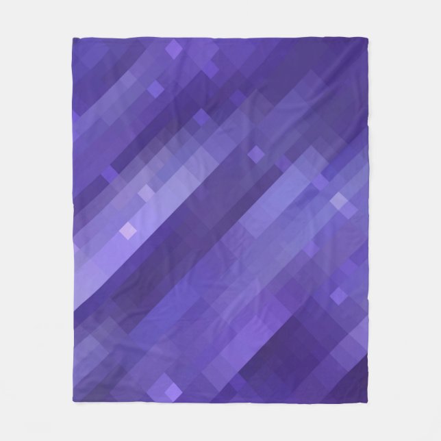 Bright abstract mosaic violet background with glos fleece blanket (Front)