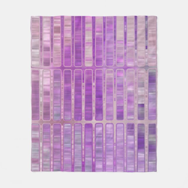 Bright abstract mosaic violet background with glos fleece blanket (Front)