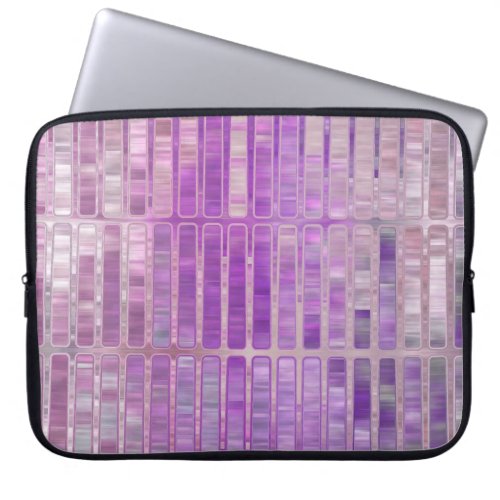 Bright abstract mosaic violet background with glos laptop sleeve