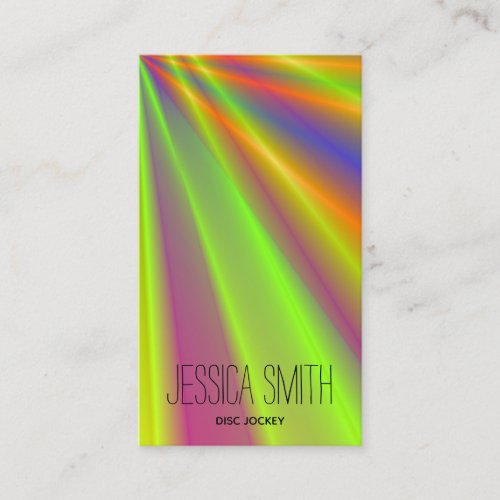 Bright Abstract Night Club Light Show DJ Business Card