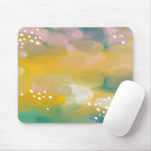 Bright abstract oil painted. Brush stroke acrylic Mouse Pad