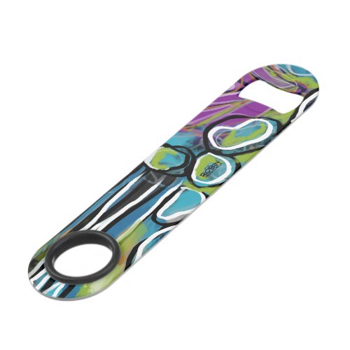 Bright Abstract Stainless Steel Bottle Opener