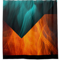 Bright Abstract Teal and Orange