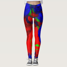 Bright Abstract Water Color Red Green Blue Pants