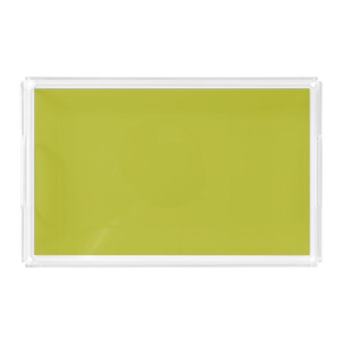 Bright Acidic Green Fragile Sprout Solid Color Acrylic Tray