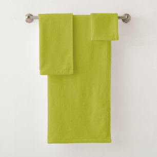 Bright Acidic Green, Fragile Sprout Solid Color Bath Towel Set