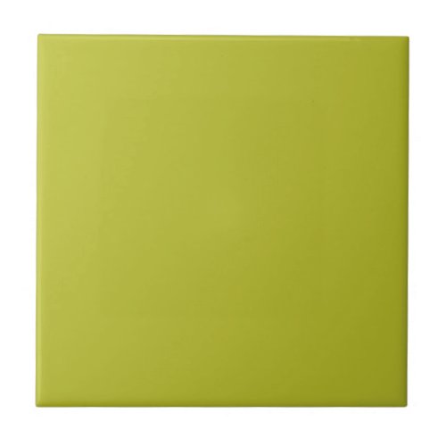 Bright Acidic Green Fragile Sprout Solid Color Ceramic Tile