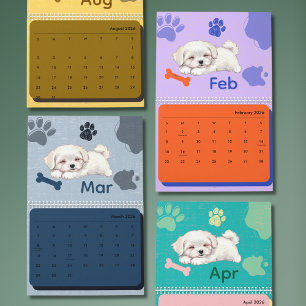 Bright & Adorable Puppy Art Calendar