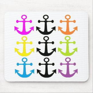 Bright Anchors Mouse Pad