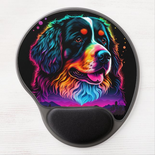 Bright and Beautiful Bernese Mountain Dog Gel Mouse Pad (Front)