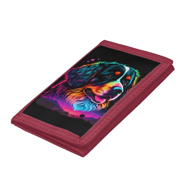 Bright and Beautiful Bernese Mountain Dog Trifold Wallet (Bottom)